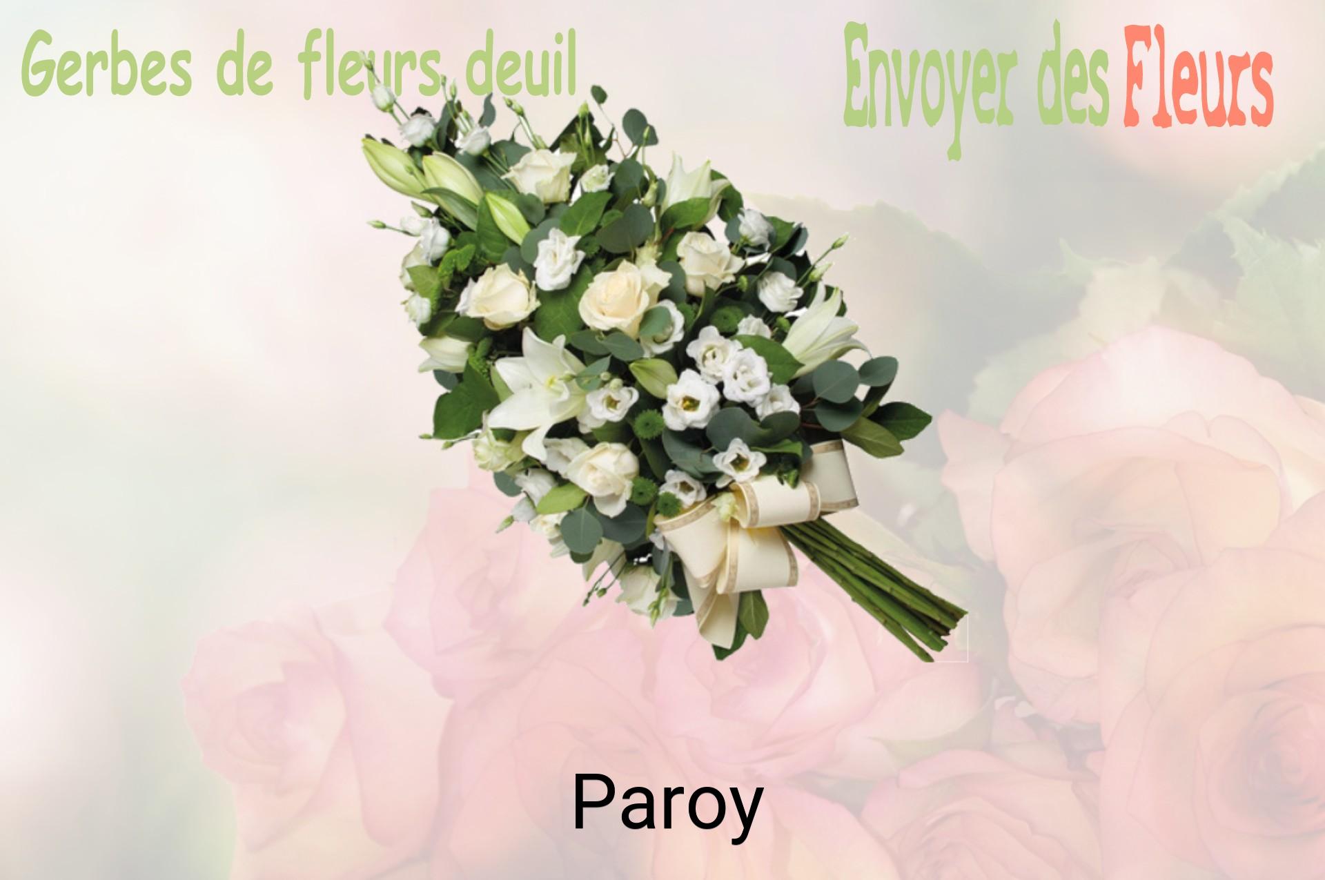 Gerbe de fleurs de deuil livrée à Paroy